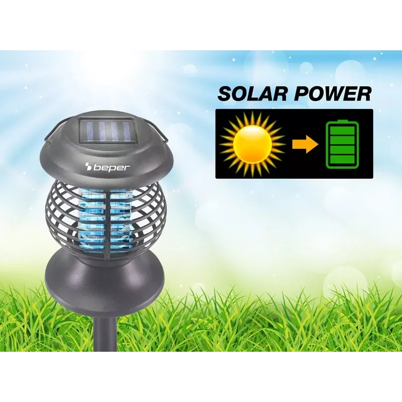 Beper P206ZAN111 lanterna solare acchiappainsetti, lampada UV-A
