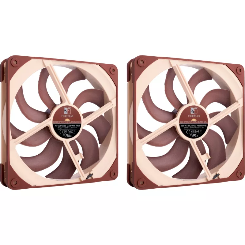 Noctua NF-A14x25 G2 PWM Sx2 PP set da 2 ventole 140mm