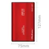 Case per HDD/SSD QOLTEC 51860 per unità SATA III da 2,5 inch, USB Type-A, 5 Gbit/s, alluminio, rosso