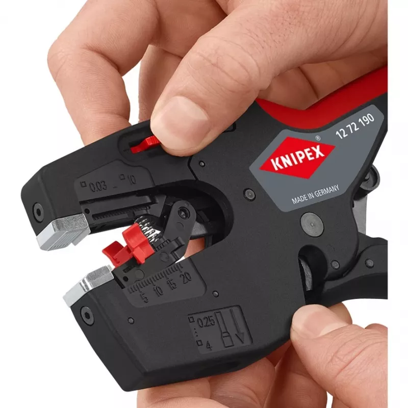 Knipex Multitool per elettricisti NexStrip 12 72 190 SB – utensile spellafili e crimpatrice