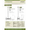 Sunne PL-C62 - Kit di montaggio (supporto a soffitto) - per schermo piatto - Acciaio - Argento - Dimensione schermo: 94-160 cm (37-63