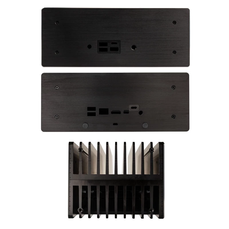 Akasa Turing ABX UCFF Case senza ventola per Mini PC AMD (Gigabyte BRIX 4000U), alluminio, nero