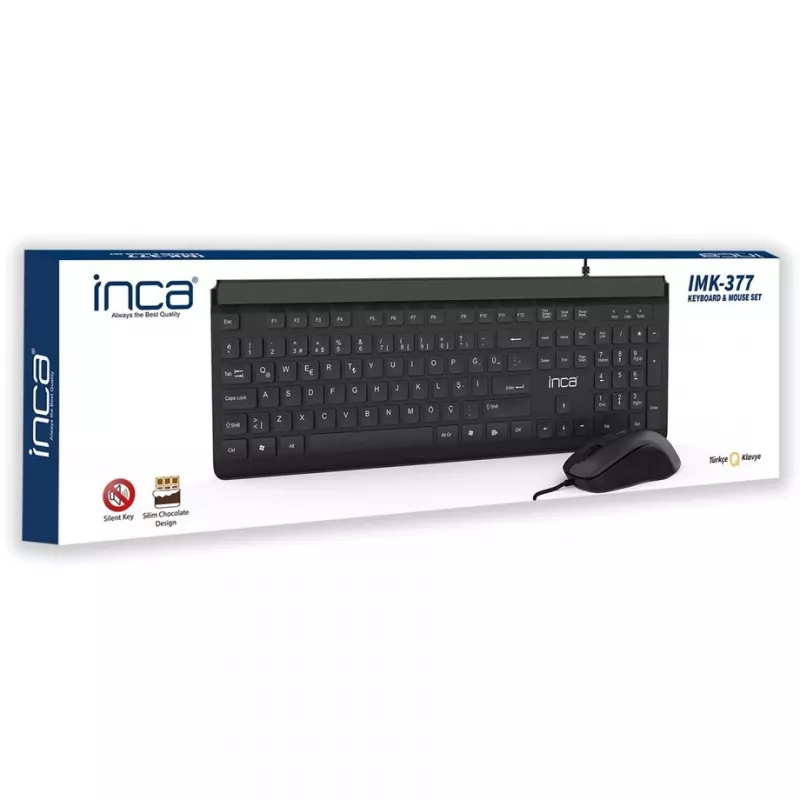 Inca IMK-377 tastiera mouse incluso office USB turco nero