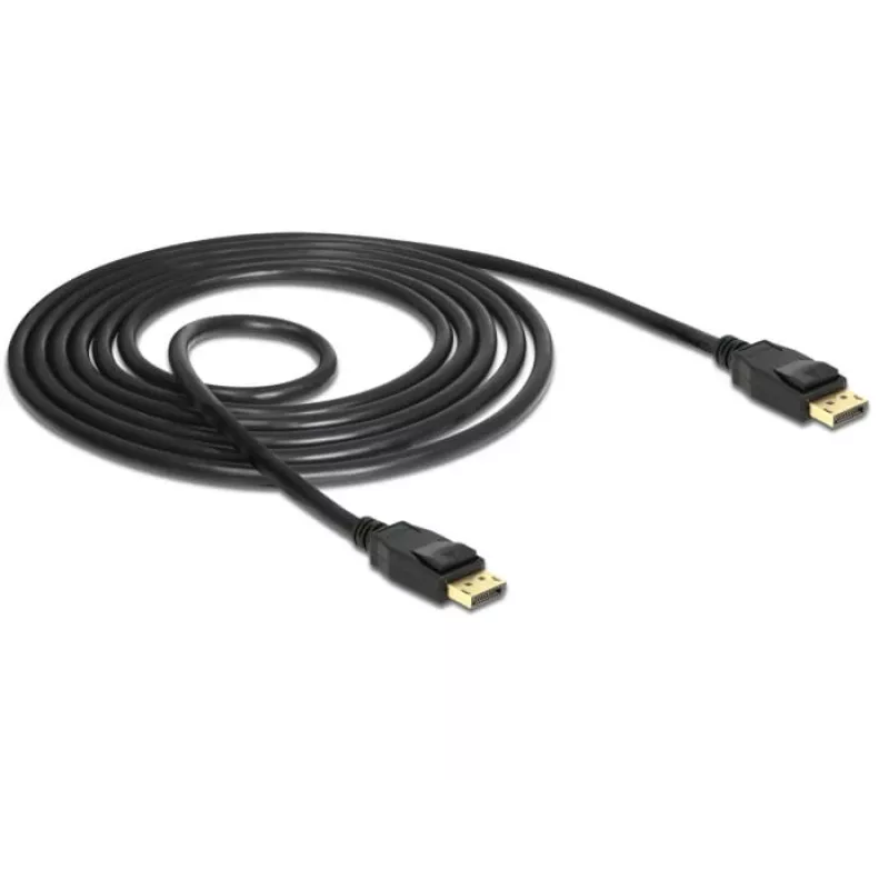 DeLOCK - Cavo DisplayPort - DisplayPort (M) a DisplayPort (M) - 1,5 m - Supporto 4K - nero (85508)
