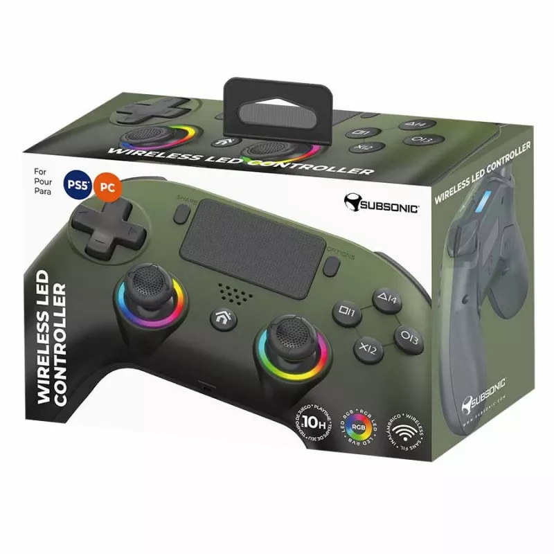 Subsonic controller wireless LED verde per PS5