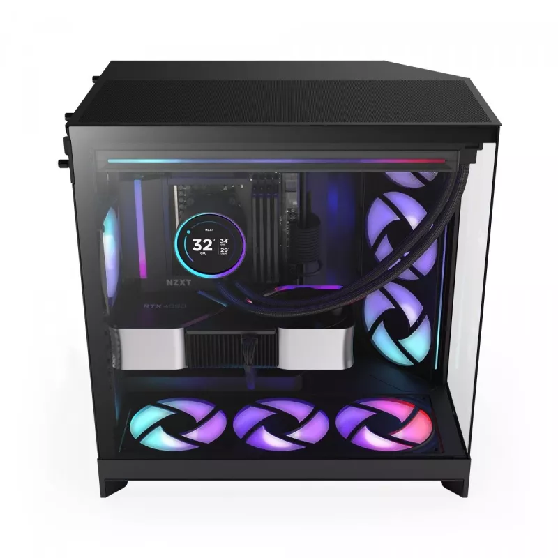 Case PC NZXT H9 Flow RGB midi tower nero