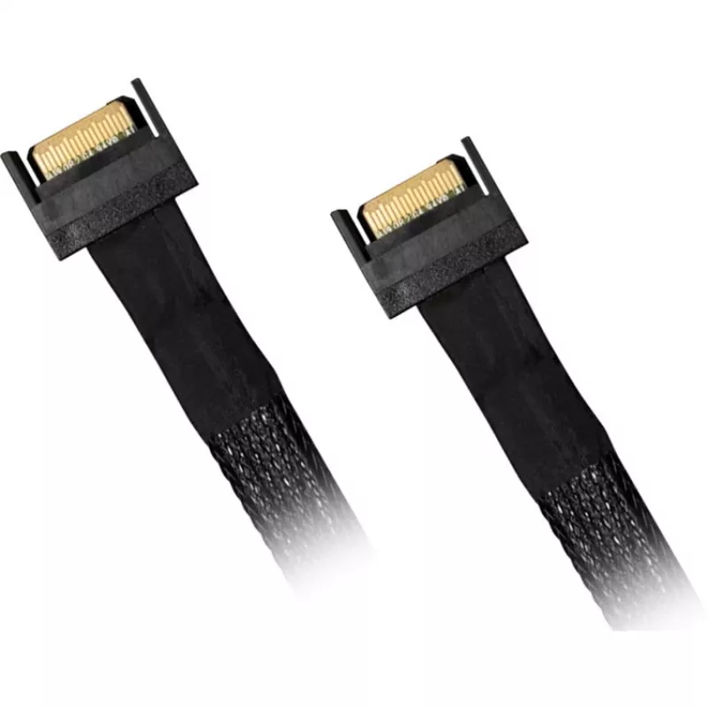 Adattatore per unità ICY BOX MB413L-B – MCIO 8i SFF-TA-1016 a 2× MCIO 4i SFF-TA-1016