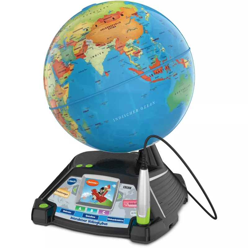 Globo video interattivo VTech 80-605404 — globo parlante educativo con contenuti audio e interattivi