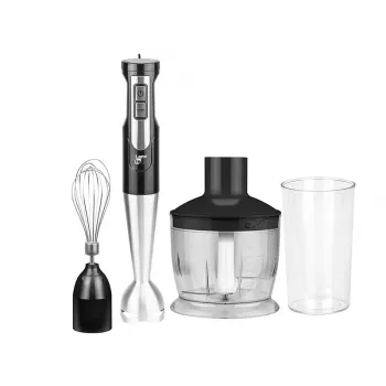 Frullatore a immersione LAFE BRK-003A, 800 W, nero/argento, lama in acciaio inox, ciotola da 0,6 L, caraffa da 0,5 L