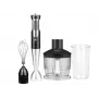 LAFE BlendMix BRK-003A set frullatore a immersione, 800 W, 2 velocità, turbo, lama in acciaio inox, bicchiere da 0,6 l, nero/argento