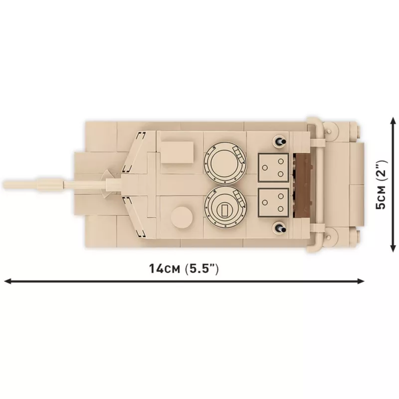Kit di costruzione Cobi Abrams M1A2 — 174 pezzi, età consigliata 6+, beige