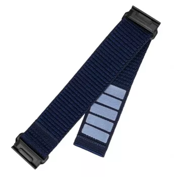 Cinturino sportivo di ricambio FIXED per Garmin QuickFit 22 mm — nylon blu scuro, 160–210 mm