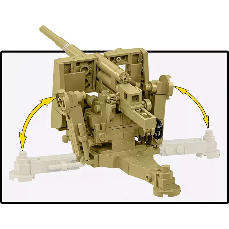 Kit di montaggio a mattoncini Cobi 8,8 cm Flak 18 – 232 pezzi, scala 1:35