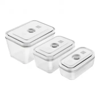 Contenitore per alimenti ZWILLING FRESH & SAVE rettangolare set vetro/plastica 3 pezzi, 0,35/0,75/1,6 l, ermetico, adatto a microonde/forno/frigorifero