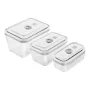 Contenitore per alimenti ZWILLING FRESH & SAVE rettangolare set vetro/plastica 3 pezzi, 0,35/0,75/1,6 l, ermetico, adatto a microonde/forno/frigorifero