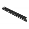 Pannello di gestione cavi Extralink con coperchio in metallo nero metallo 48,3 cm