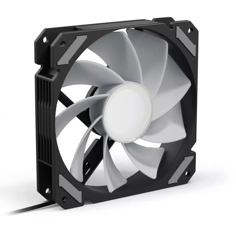 SHARKOON SHARK Mirror RGB PWM Reverse 120 mm ventola per case, 1500 RPM, nero