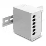 Patch panel DELOCK 6 porte per SC simplex o LC duplex, grigio in metallo, montaggio su guida DIN