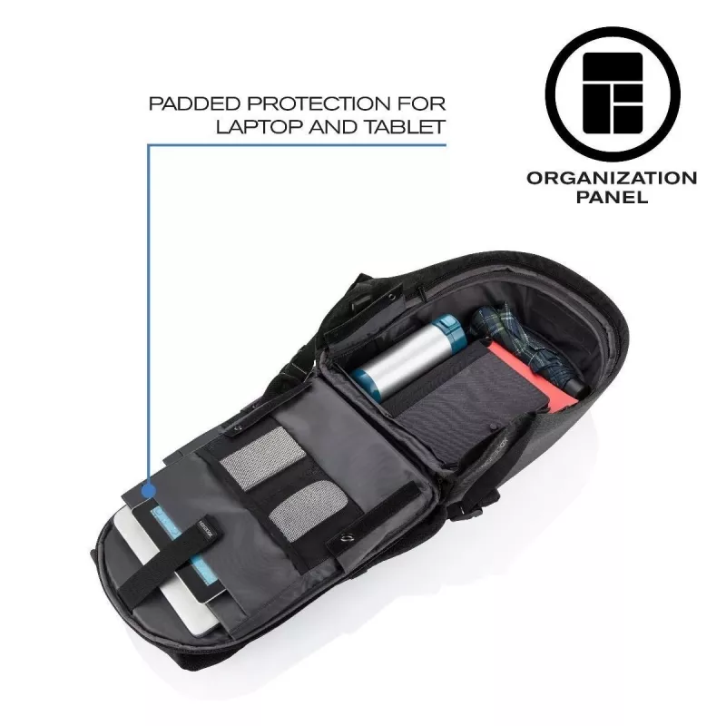 Zaino XDDESIGN P705.291 antracite — 18 L, scomparti per notebook e tablet, zip principale con lucchetto