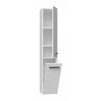 Armadietto bagno NEL IV 31x30x174 cm, bianco, lucido