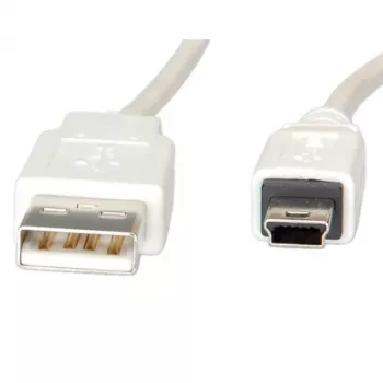 VALUE - cavo USB - USB (M) a Mini-USB, tipo B (M) - USB 2.0 - 80 cm - bianco (11.99.8708)