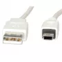 VALUE - cavo USB - USB (M) a Mini-USB, tipo B (M) - USB 2.0 - 80 cm - bianco (11.99.8708)