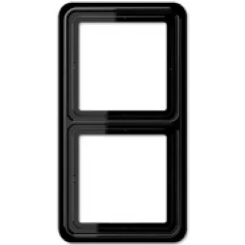 Placca per interruttore elettrico JUNG CD 582 SW nero, duroplast, senza viti, 81×152 mm