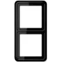 Placca per interruttore elettrico JUNG CD 582 SW nero, duroplast, senza viti, 81×152 mm
