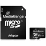 MediaRange MR945 - scheda di memoria flash (microSDXC con adattatore SD) - 128 GB - UHS-I / Class10 - microSDXC - nero (MR945)