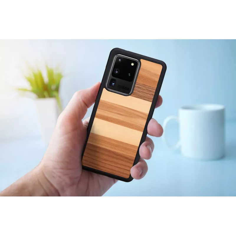 Custodia protettiva man and wood Galaxy S20 Ultra — finitura legno nero