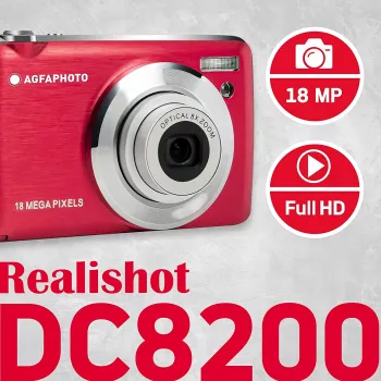Fotocamera compatta AgfaPhoto Compact Realishot DC8200 1/3.2 18 MP CMOS 4896 x 3672 pixel rossa (DC8200RD)