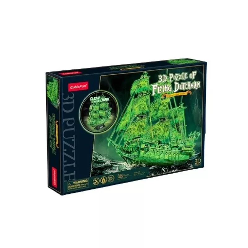 Puzzle 3D modello Olandese Volante, che brilla al buio, cubicfun 306-T4041H