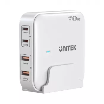 Caricabatterie da tavolo Unitek P1228AWH01-EU 70W 2×USB-A 2×USB-C