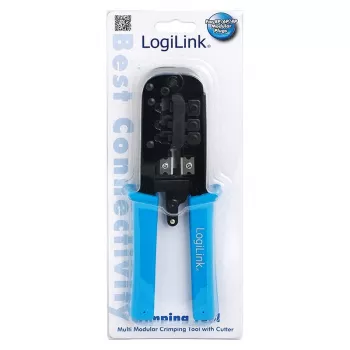LogiLink WZ0019 pinza crimpatrice multimodulare, 8P/6P/4P, nero/blu