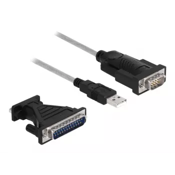 Adattatore DeLOCK USB 2.0 Type-A su seriale RS-232 D-Sub 9 + D-Sub 25