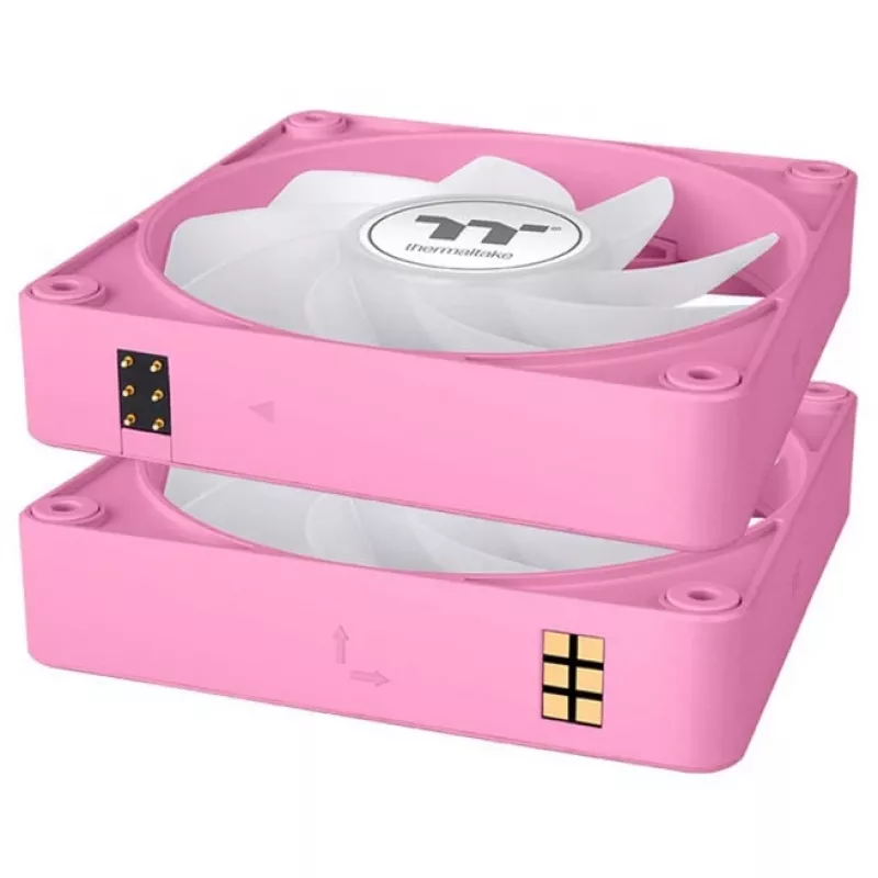 Ventole THERMALTAKE CT140 EX Reverse ARGB Sync 140 mm, 500–1800 RPM, rosa, 3 pezzi