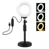 Lampada LED ad anello Puluz con treppiede regolabile PU391