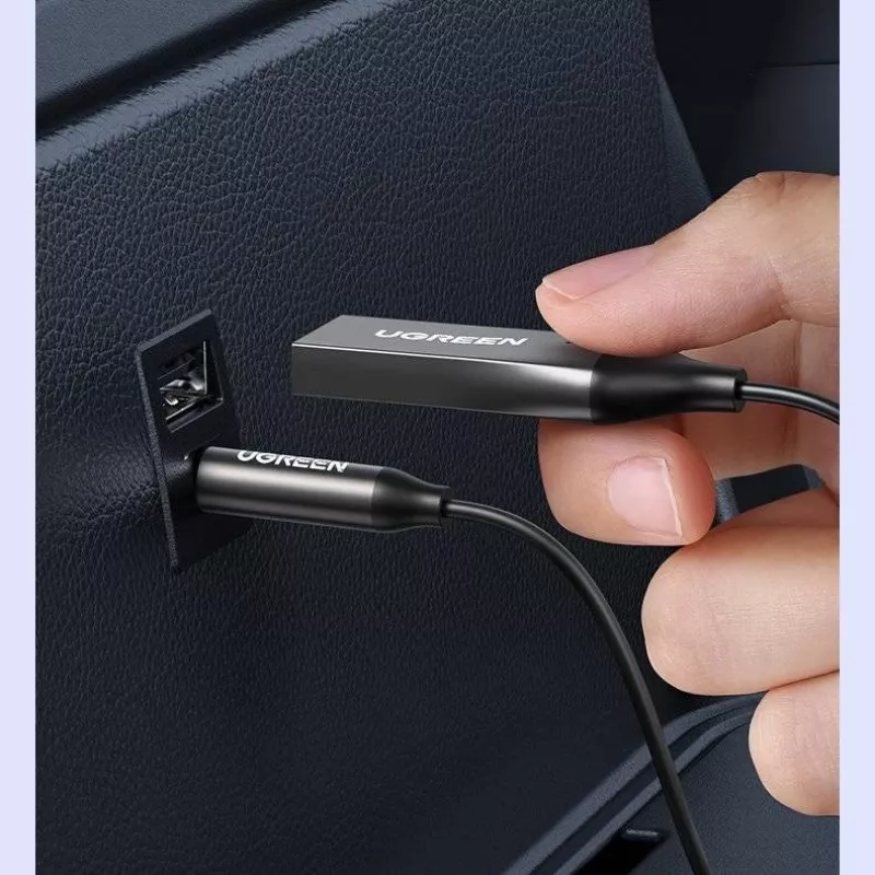 UGREEN CM309 ricevitore audio Bluetooth 5.0, USB, jack AUX da 3,5 mm, nero