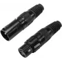 Connettore XLR a 3 pin Omnitronic 30200097 — connettore per segnale audio maschio/femmina