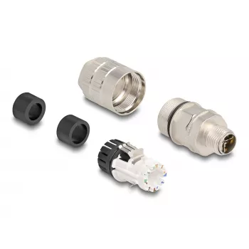 Connettore a filo DeLOCK 86032 M12 LSA 2 cm argento