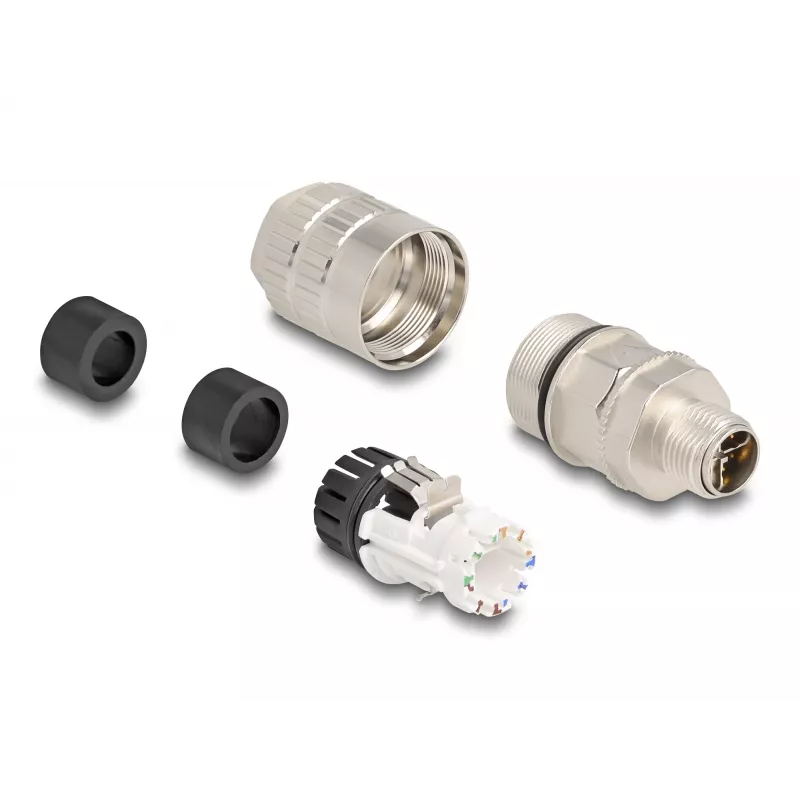 Connettore a filo DeLOCK 86032 M12 LSA 2 cm argento