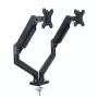 Supporto da tavolo per monitor ART RAMM UM-116 per 2 monitor 13–32 pollici, supporto a doppio braccio regolabile in altezza