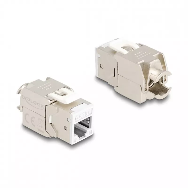 Modulo Keystone DeLOCK 88119 piatto bianco RJ-45 10 pz