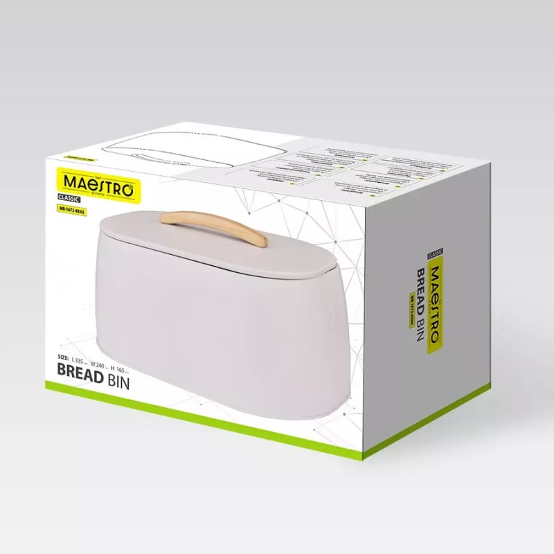Portapane Maestro MR-1675-BEIGE beige contenitore per pane
