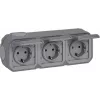 Legrand Plexo new APWG 069743L Presa Schuko 3 vie IP44 grigio 5 (069743L)