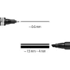 Pennarello permanente Staedtler Lumocolor permanent duo 348 B nero 1 pezzo