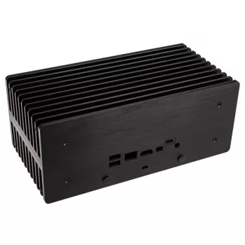 Case fanless Akasa Turing ABX UCFF per mini PC AMD (Gigabyte BRIX 4000U), alluminio, nero