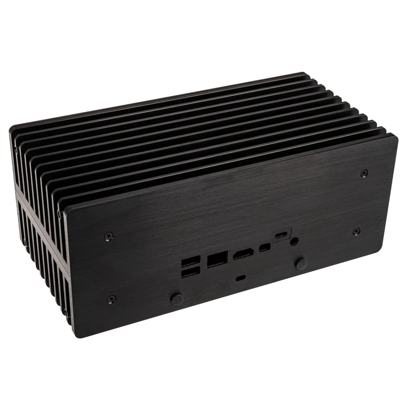 Akasa Turing ABX UCFF Case senza ventola per Mini PC AMD (Gigabyte BRIX 4000U), alluminio, nero