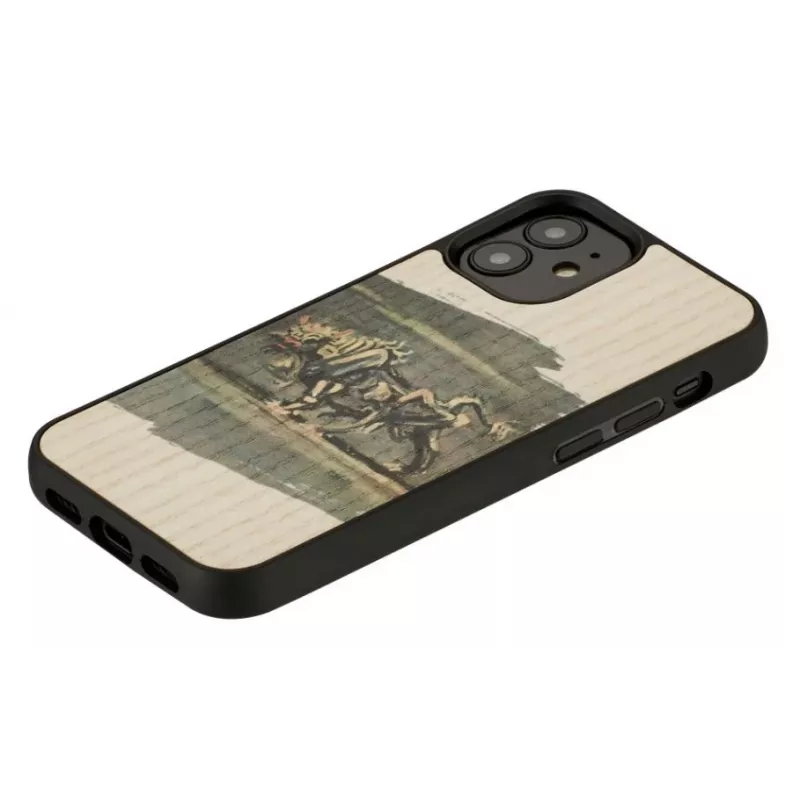 Custodia per cellulare Man and Wood per iPhone 12 mini — design toro bianco