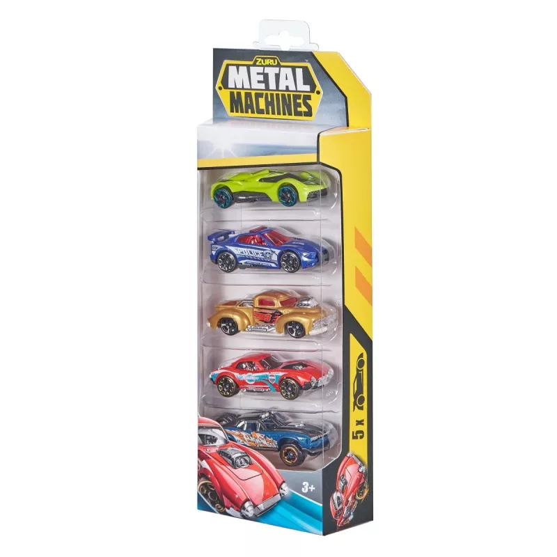 Zuru Metal Machines auto in metallo pressofuso (5 pz) 1:64, serie 2, assortite